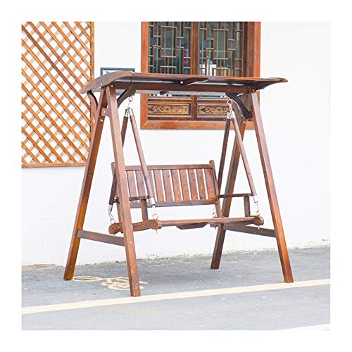 CUTPOIY Outdoor Patio Furniture Swing Glider with Stand, Garden Swing Outside Furniture Wooden Patio Swing Outdoor Lounge Chair Outdoor Swing Chair Bench Outdoor Porch Garden,