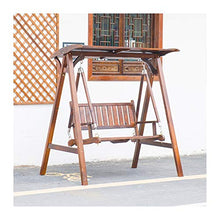 KYTGFH Patio Swing Chair with Stand - for Garden Backyard Garden Swing Outside Furniture Wooden Patio Swing Outdoor Lounge Chair Outdoor Swing Chair Bench Outdoor Porch Garden