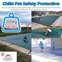 RENLXFI Heavy Duty Solid Pool Covers Winter, Outdoor Round Inground Pools Protector Cap, Anti-Snow Rainproof Swimming Pool Safety Covering(Dia 13ft/4m)