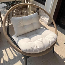 Apk i bc Patio Lounge Chair, Single Recliner Chair, Woven with PE Rattan, Ideal for Reading in Study, Equip 1 Back Cushion & 1 Seat Cushion.(Brown,91 * 76 * 79)