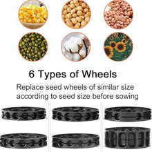 JIANGSS Lawn & Garden Spreaders,Precise Seeding Machine,Garden Seed Planter Spreader,Handheld Seeding Machine,Roller Corn Seeder,Fertiliser Spreader,Planting Depth 3.5-7.8 cm,8holes