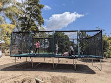 Galactic Xtreme Rectangle Trampoline 13x23 with Net Black and Green