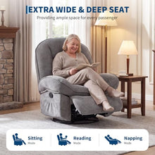 Garvee 360° Swivel Rocker Oversized Recliner Chair with Massage & Heating