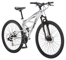 Mongoose Impasse Full Suspension Mountain Bike 18-Inch Aluminum Frame 29-Inch Wheels Silver