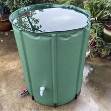 HEFJIAYCIQ Rain Barrel with Spigots and Overflow, Collapsible Rain Barrels to Collect Rainwater from Gutter, for Outdoor/Garden/Lawn,Black,1000L/100x125cm