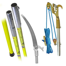 Jameson JE-Series Foam Core Complete Tree Trimming Kit – Arborist Line Clearance Set with Pruner, Rope, Saw Head, 16" Blade, Extension & Base Pole