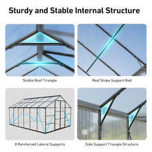10x12 FT Greenhouse with Hygrometer, Windproof UV Protection Green Houses