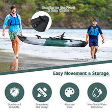 GLOBALWAY 9.7FT Sit-On-Top Fishing Kayak with Paddle & Rod Holders Gray + Green