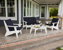 POLYWOOD® Riviera Deep Seating Set, Black/Granite