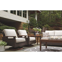 Signature Design by Ashley Paradise Trail Outdoor Swivel Lounge Chair Set, 2 Count Medium Brown