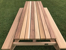 Western Red Cedar 84" Rectangular Top Picnic Table 7'
