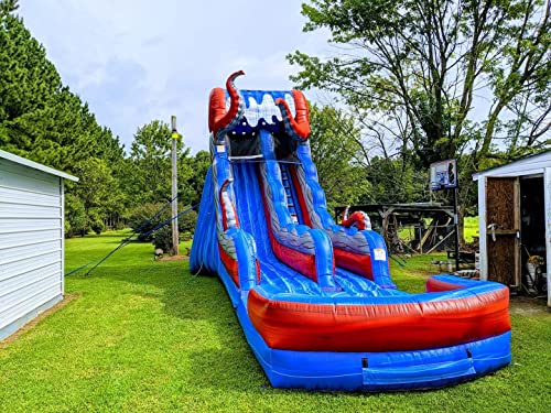 JumpOrange 19' Ocean Battle Inflatable Water Slide with Pool