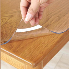 Ffsaacol Plastic Table Cover, PVC Clear Table Protector, Desk Protector Mat, Rectangle Desk Pad Waterproof/Oil-Proof for Desktop, Coffee & Dining Room Table 3mm, 80x220cm/31x87in