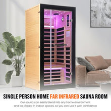 OUTEXER One Person Sauna Far Infrared Saunas Room Canadian Hemlock 1450W