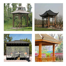 PVC Tarpaulin with Zipper,Outdoor pergola patio porch gazebo carport, transparent tarpaulin side panels, 0.5mm PVC Clear Waterproof Tarpaulin Side Panels,easy installation ( Size : H2.9xW6m/H9.5xW19.6