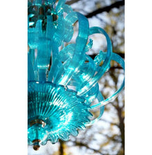 Cyan Design Aqua Florence Chandelier Cyan Glass