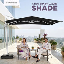 Midtown Umbrellas Grande Square - 9 x 9 Ft Cantilever Umbrella
