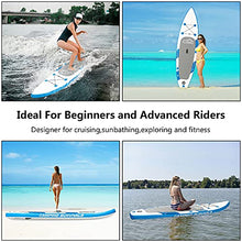 Camping Inflatable Stand Up Paddle Board Blue and White