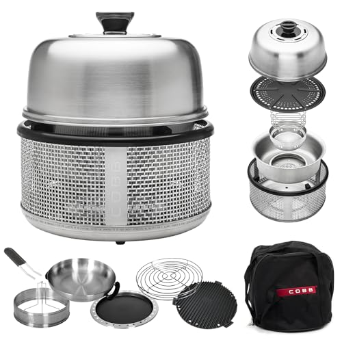 COBB Portable Tabletop Charcoal Grill Stainless Steel Smokeless