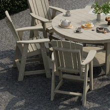 Wildridge® Heritage 60” Pub Table Set, Weathered Wood - Outdoor All-Weather Poly Furniture for Patio, Porch, Deck
