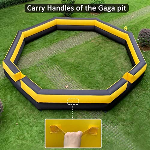 V-infla 26ft Giant Gaga Ball Pit Inflatable with Blower Yellow+Black