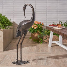 Merax Rust-Proof Aluminum Crane Garden Statues (Set of 2) - Dark Bronze Outdoor Bird Decor, Handcrafted Metal Art for Patio, Yard, or Pond, No Assembly Required