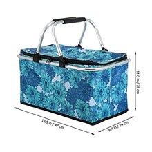 FMOPQ Large Capacity Lunch Basket Collapsible Insulated Picnic Bag Folding Basket Camping Bag (Color : B) (A)