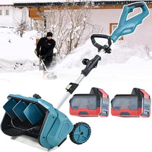 1000w Brushless Snowplow - Cordless Snow Shovel - Depth 20cm Electric Snow Sweeper - Width 40.7cm Snow Blower - Pro Electric Snow Throwers - DIY Snow Tools 2batteries