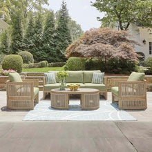 Signature Design by Ashley Eucalyptus Outdoor Sofa, 3-Seater Patio Couch