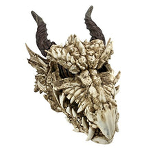 Design Toscano Stoker's Moors Dragon Skull Gothic Garden Statue, Large, 26 Inch, Polyresin, Full Color