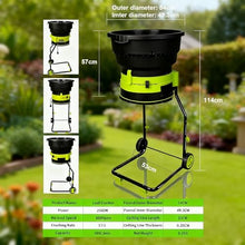 SHUMIAO Electric Leaf Mulcher/Shredder Wood Chipper Bladeless Cutting 8000RPM Motor for 17:1 for Yard Waste Branches and Leaves 60mpowercord