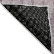 HomeRoots 9' x 12' Blush Geometric Washable Non-Skid Indoor Outdoor Area Rug Blush