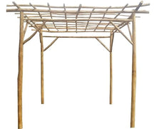 MGP Teak Log Wood Pergola 10' x 10' x 8'H
