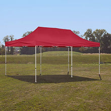 Vispronet 10x20 Instant Canopy Tent with Side Walls – Commercial Grade Steel Frame, Water-Resistant Top, Bonus Bag & Stake Kit Red