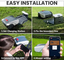 ZIXIAOS Robot Lawn Mower for Home and Garden with GPS Route Planning, Cuts up to 1,500 M², Cutting Width 19 Cm, Height 20-55 Mm, Capacity of Multiple Zones, Self-Charging