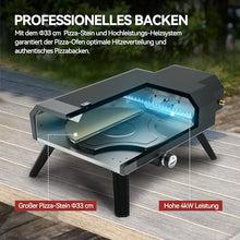 Royal Gourmet Pizza Oven Compact Gas Pizza Grill with Pizza Stone 4 kW Gas Oven with Gas Hose & Regulator Oven with Folding Legs for Outdoor Camping