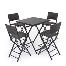 Christopher Knight Home Margarita Outdoor Wicker Bar Set, 5-Pcs Set, Multibrown