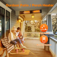 ThermoMate Infrared Electric Patio Heater, 3000W Carbon Fiber Heating for Outdoor/Indoor, Porch, Deck, Garage with Remote 24 Hours Timer, Hard Wired 240V
