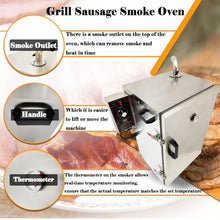 EQCOTWEA Automatic BBQ Meat Smoker Commercial Grill Sausage Smoke Oven 5-Layer Electric Smokehouse Oven 95-248℉ Digital Stainless Steel Bacon Smoker for Steaming/Drying/Smoking/Coloring 1KW 110V