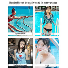 BSNANCA Pool Handrails Swimming Pool Safety Hand Rail, Stair Pool Hand Rail Rated 250Lbs Load Capacity, Pool Handrail with Blue Grip Cover, Screws/22 * 30 inch ()