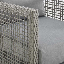 Afuera Living Wicker Patio Loveseat, Gray Finish, Synthetic PE Rattan and Powder-Coated Aluminum Frame, Water and UV-Resistant Cushions, 32" H x 52" W x 32" D Outdoor Furniture for Backyard or