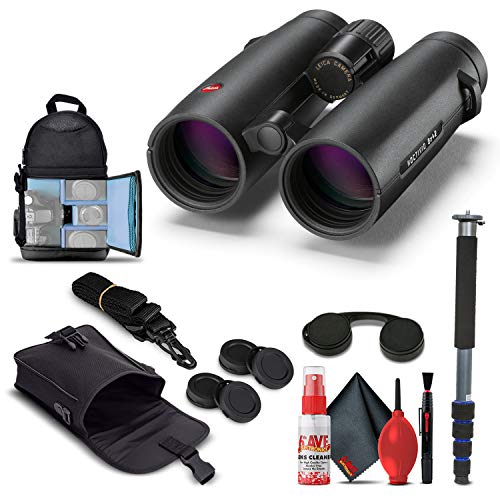 Leica 8x42 Noctivid Binoculars Black with Backpack, Monopod, Cleaning Set, Cap Keepers, Neck Strap