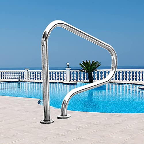 Pool Handrail Handle Grab Rails Swimming Pool Rail Pool Railing Handrail Swimming Pool Hand Rail 1Pcs,Pool Stair Rail,Perfect Handle Pool Grab Ladder for Inground Pool (Color : Thick 1.5mm)