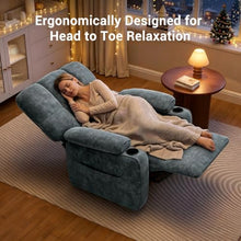 Pipishell Power Recliner Chair for Adults, One-Touch Synchronized Reclining, Oeko-TEX Chenille Fabric Electric Recliner with Remote USB Ports, Cup Holder & Side Pockets, for Living Room & Bedroom