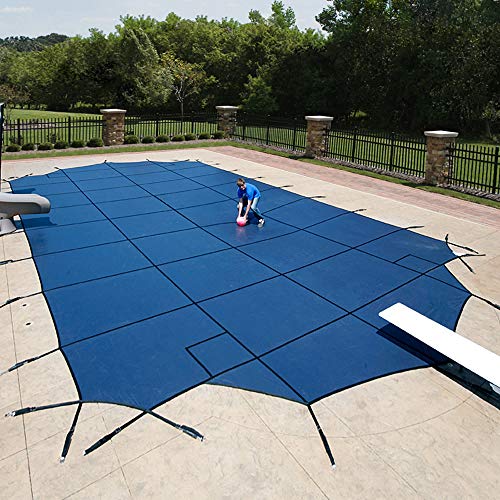 Arctic Armor Blue 18-Year Mesh Safety Cover for 16-ft x 34-ft Rect Pool