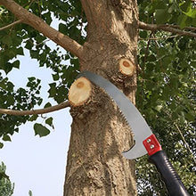 Pruning Saws,Telescopic Professional Tree Saw with Curved Hook Branch Saw 65Mn Steel Hand Saw Aluminum Telescopic Rod in Reinforced Design,for Fruit Trees Branches Leaves,5.4m/18FT
