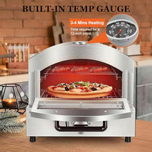 Multi-function Outdoor Pizza Oven 12 inch Gas Pizza Oven for Outside, Portable Propane Pizza Stove for Charcoal Pellet Grill on Backyard Camping,Gas