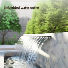 Dijateman Stainless Steel Waterfall Spillway, 100cm Fountain Waterfall