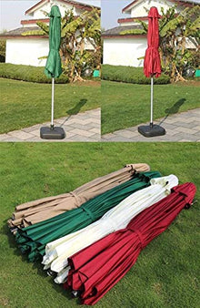 Outdoor Garden Parasols Parasols 9 ft Beige Patio Umbrella - Outdoor Table Market Umbrella with Crank and 8 Ribs for Garden Deck Backyard and Pool Side (Color : Beige Size : 9ft/270cm) (Beige 9ft
