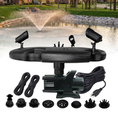 1.75 HP Floating Fountain & Aerator for Ponds and Lakes with 100 ft Cord